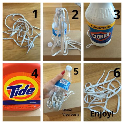 how to whiten shoelaces